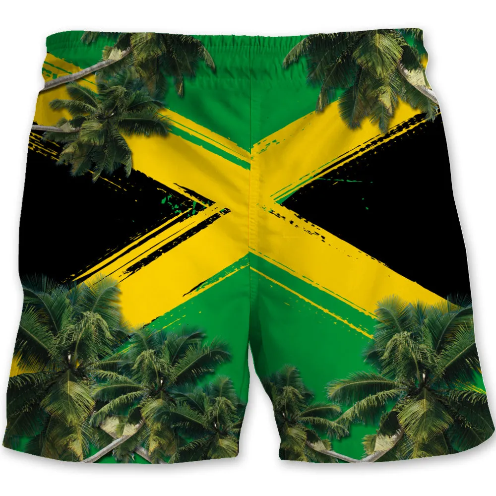 Jamaica Jamaican Flag Symbol Men Beach Shorts