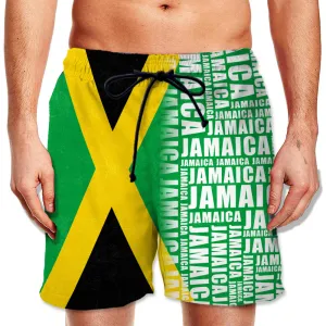 Jamaica With A Half And A Half Word Men's Beach Short