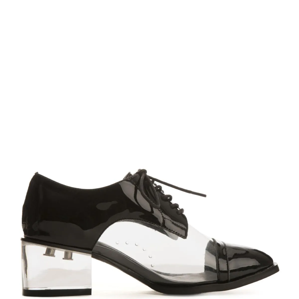 Jeffrey Campbell Egan-LH Black Heel Bluchers BLACK