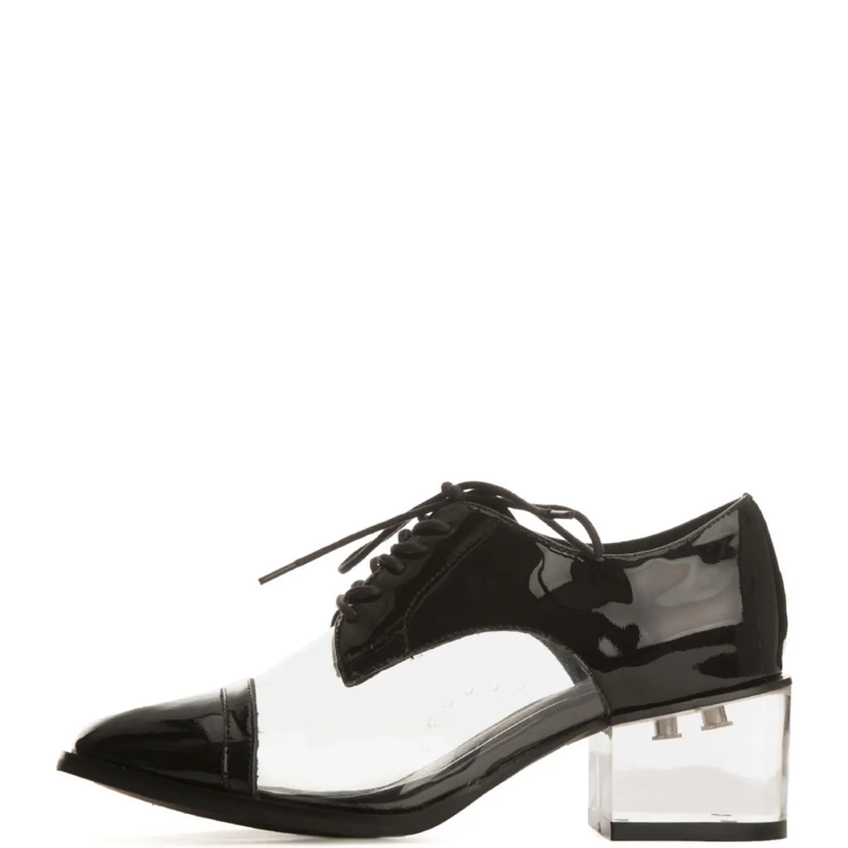 Jeffrey Campbell Egan-LH Black Heel Bluchers BLACK