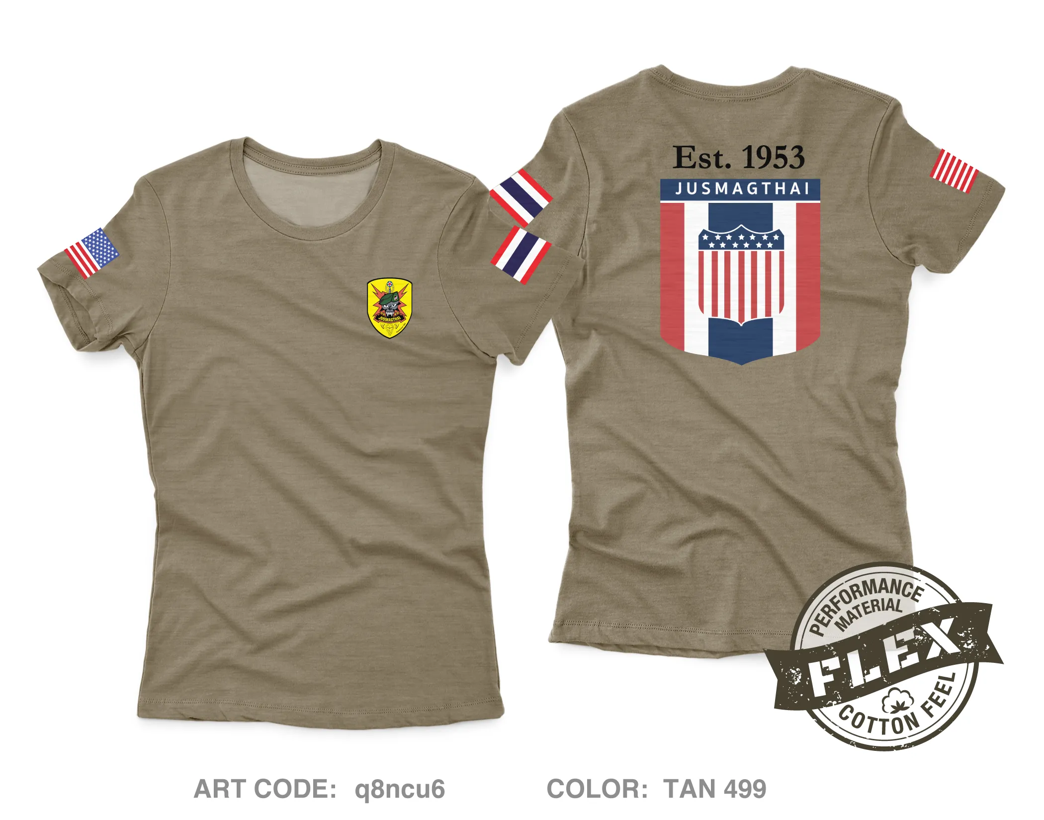 JUSMAGTHAI Women's SS Flex Performance Tee - q8ncu6