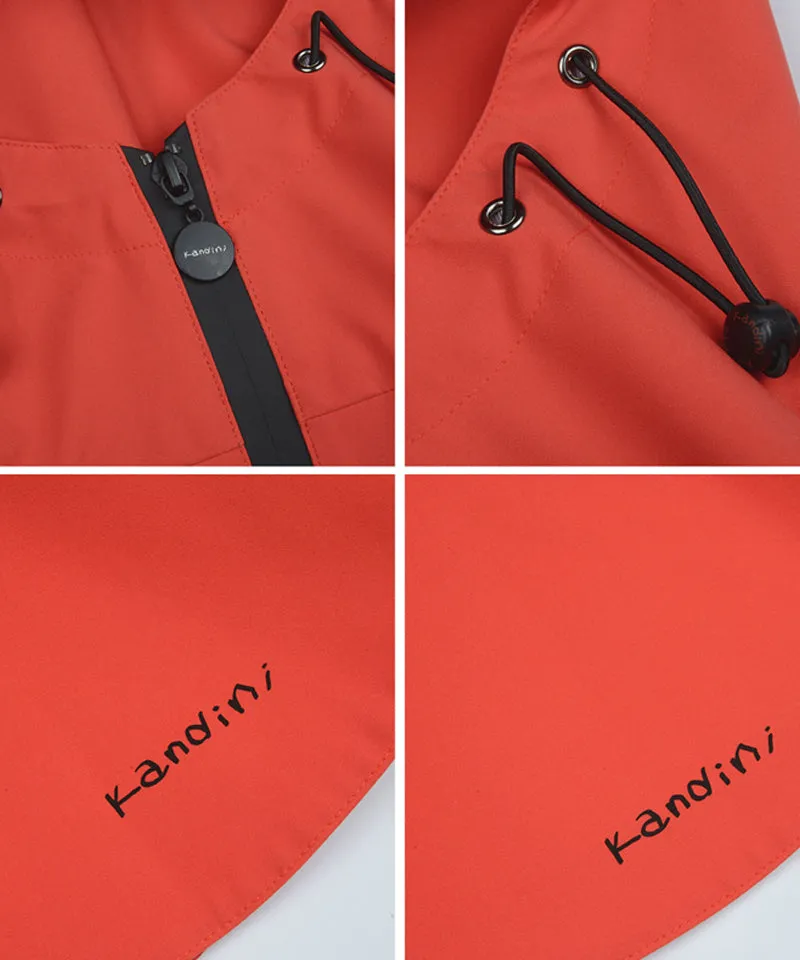 KANDINI Rain Hoodie Poncho - Orange