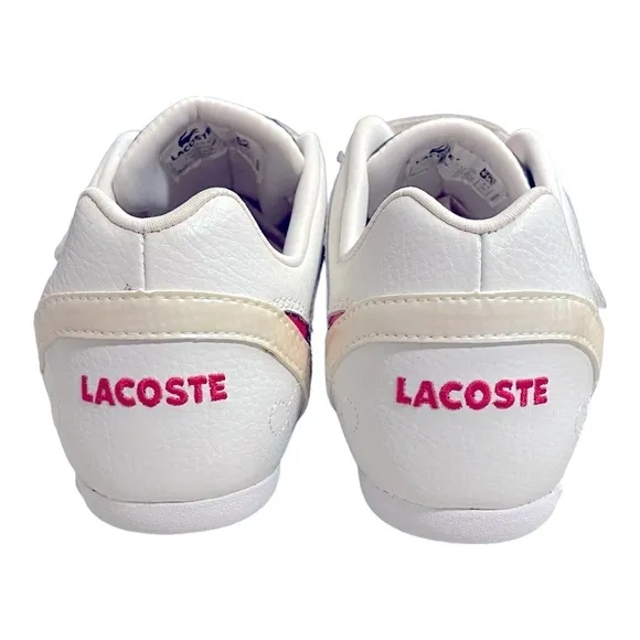 Lacoste Men’s Strap White/Navy Shoes Size 6.5 Never Worn NWOB