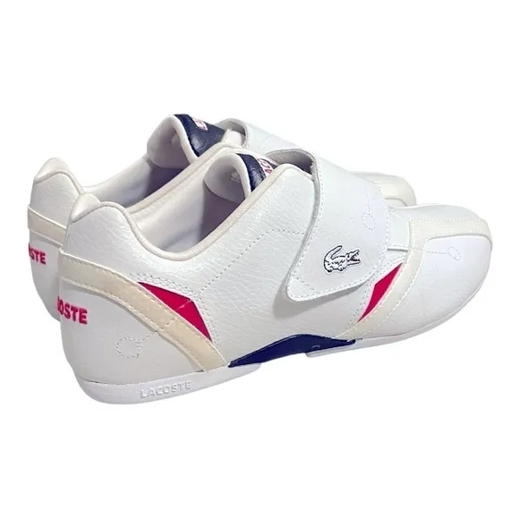 Lacoste Men’s Strap White/Navy Shoes Size 6.5 Never Worn NWOB