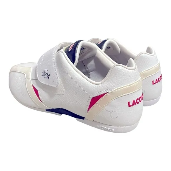 Lacoste Men’s Strap White/Navy Shoes Size 6.5 Never Worn NWOB