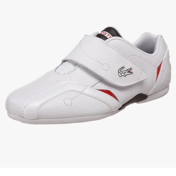 Lacoste Men’s Strap White/Navy Shoes Size 6.5 Never Worn NWOB