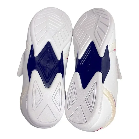 Lacoste Men’s Strap White/Navy Shoes Size 6.5 Never Worn NWOB