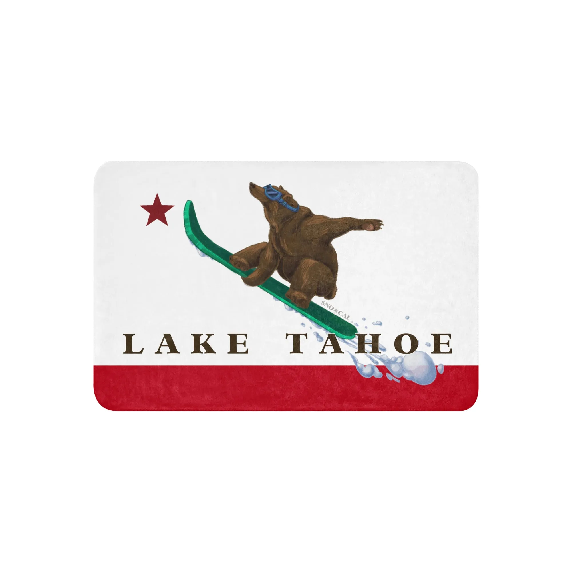 Lake Tahoe Snowboarding Grizzly Sherpa blanket