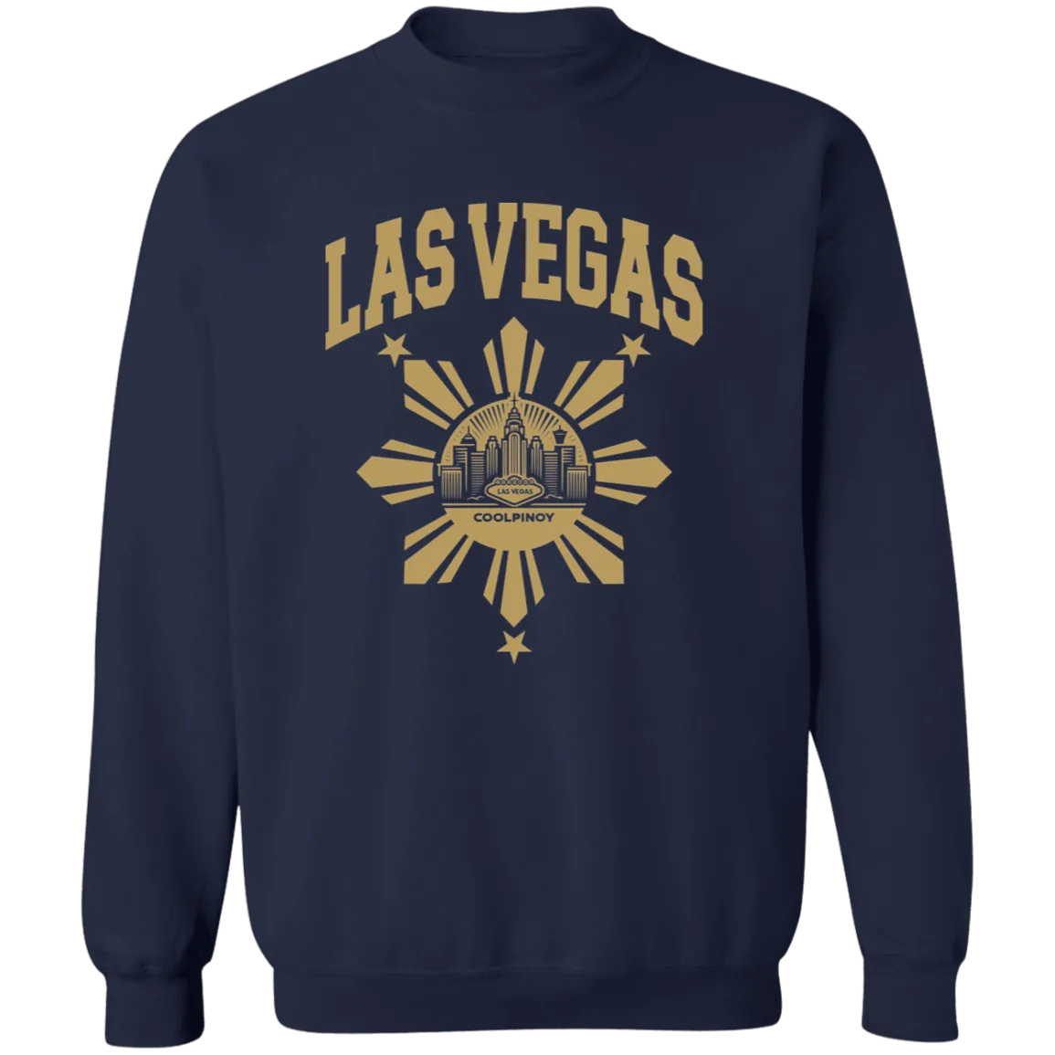 Las Vegas with Sun and Stars Unisex Crewneck Pullover Sweatshirt