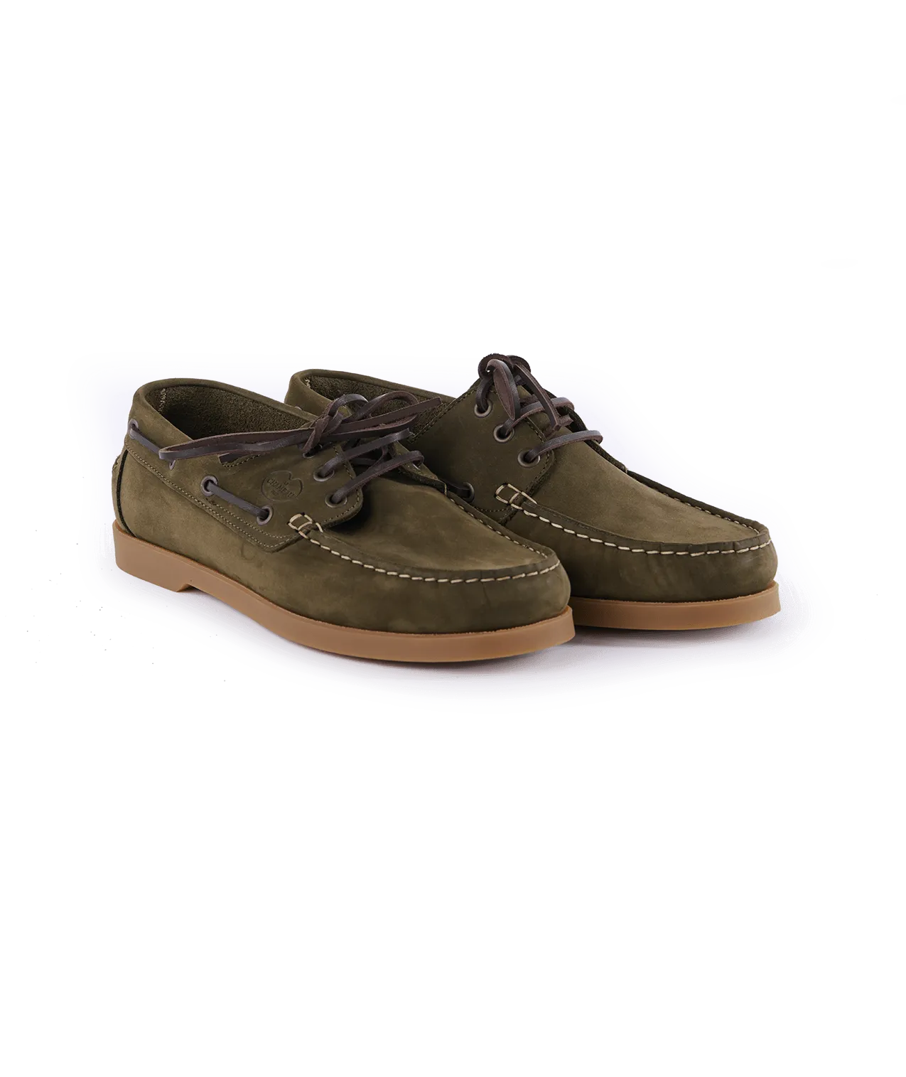 Le Chameau Galion Nubuck Leather deck shoe - Navy, Tan, Vert Vierzon