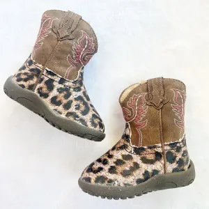 Leopard Boot | Pink Glitter