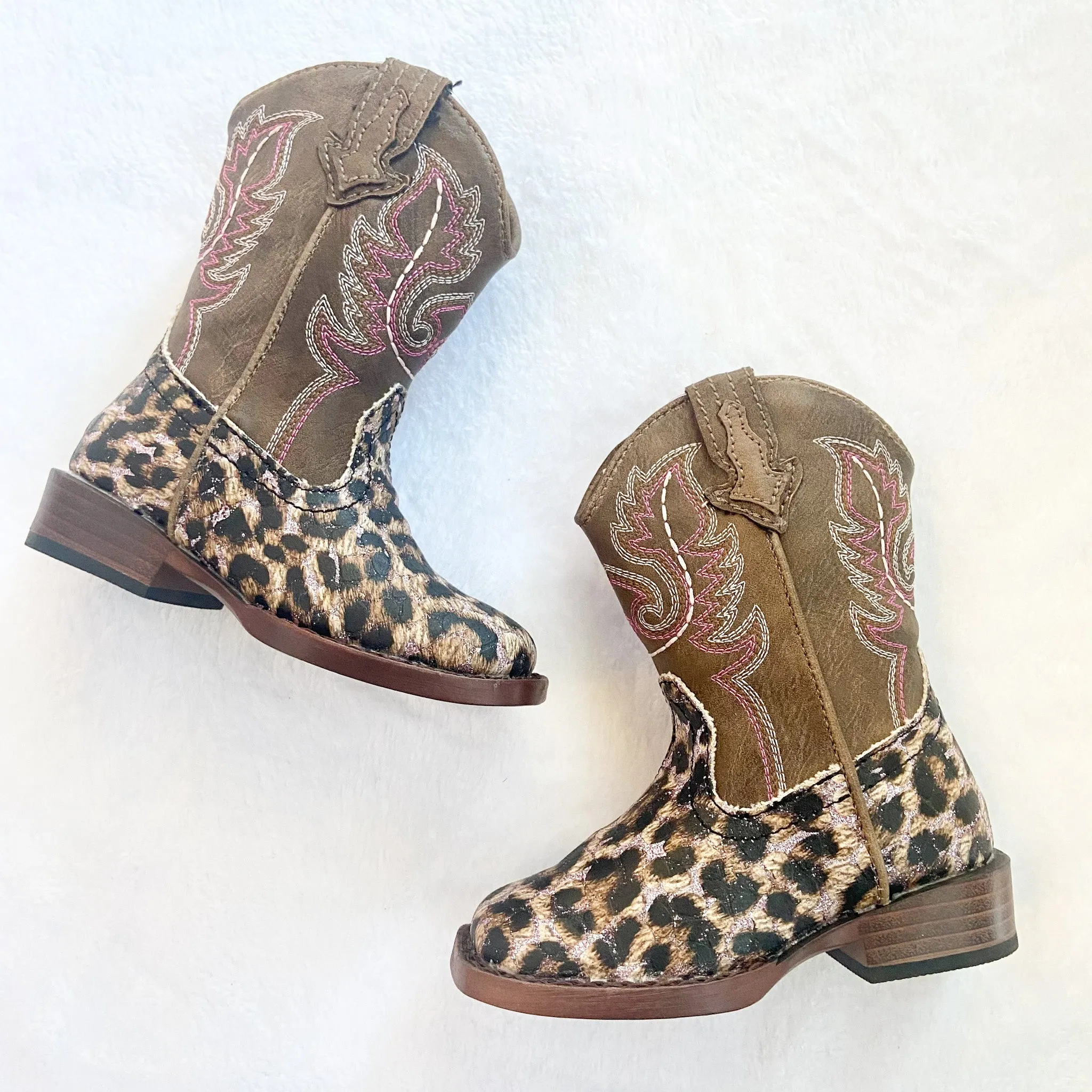 Leopard Boot | Pink Glitter