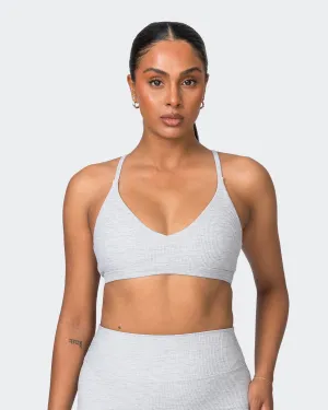 Levitate Rib Bralette - Quiet Grey Marl