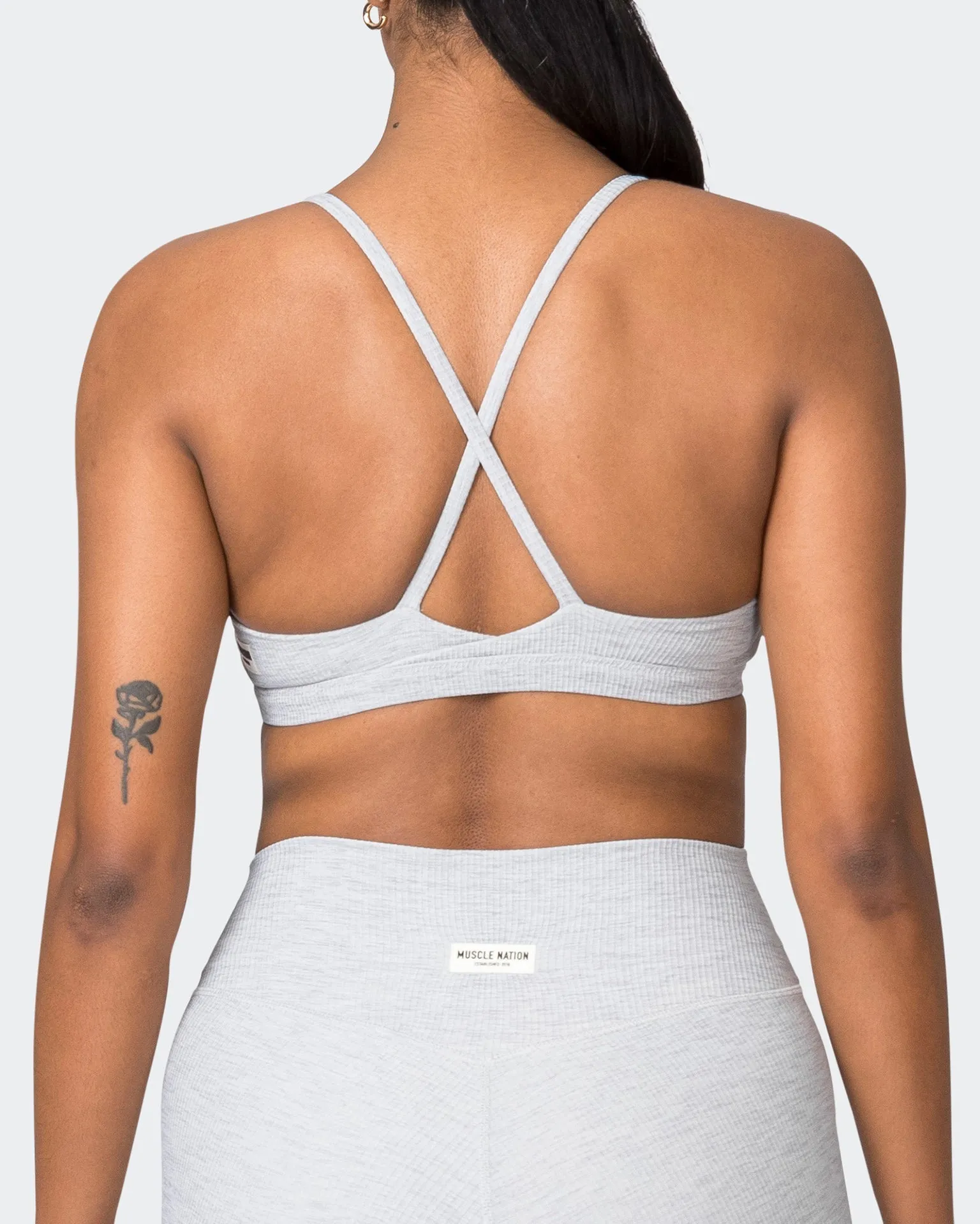 Levitate Rib Bralette - Quiet Grey Marl