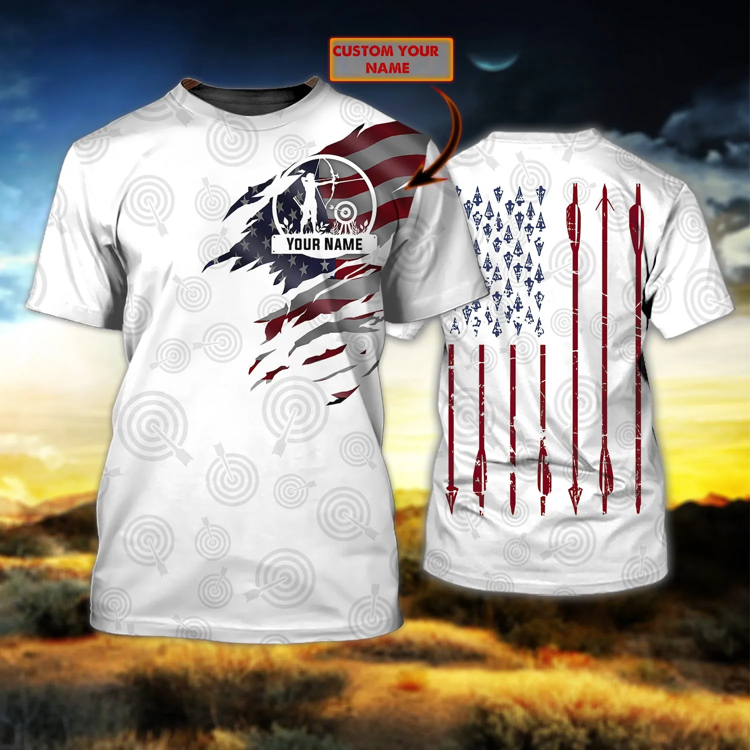 Love Archery - Personalized Name 3D Tshirt - ATM2K