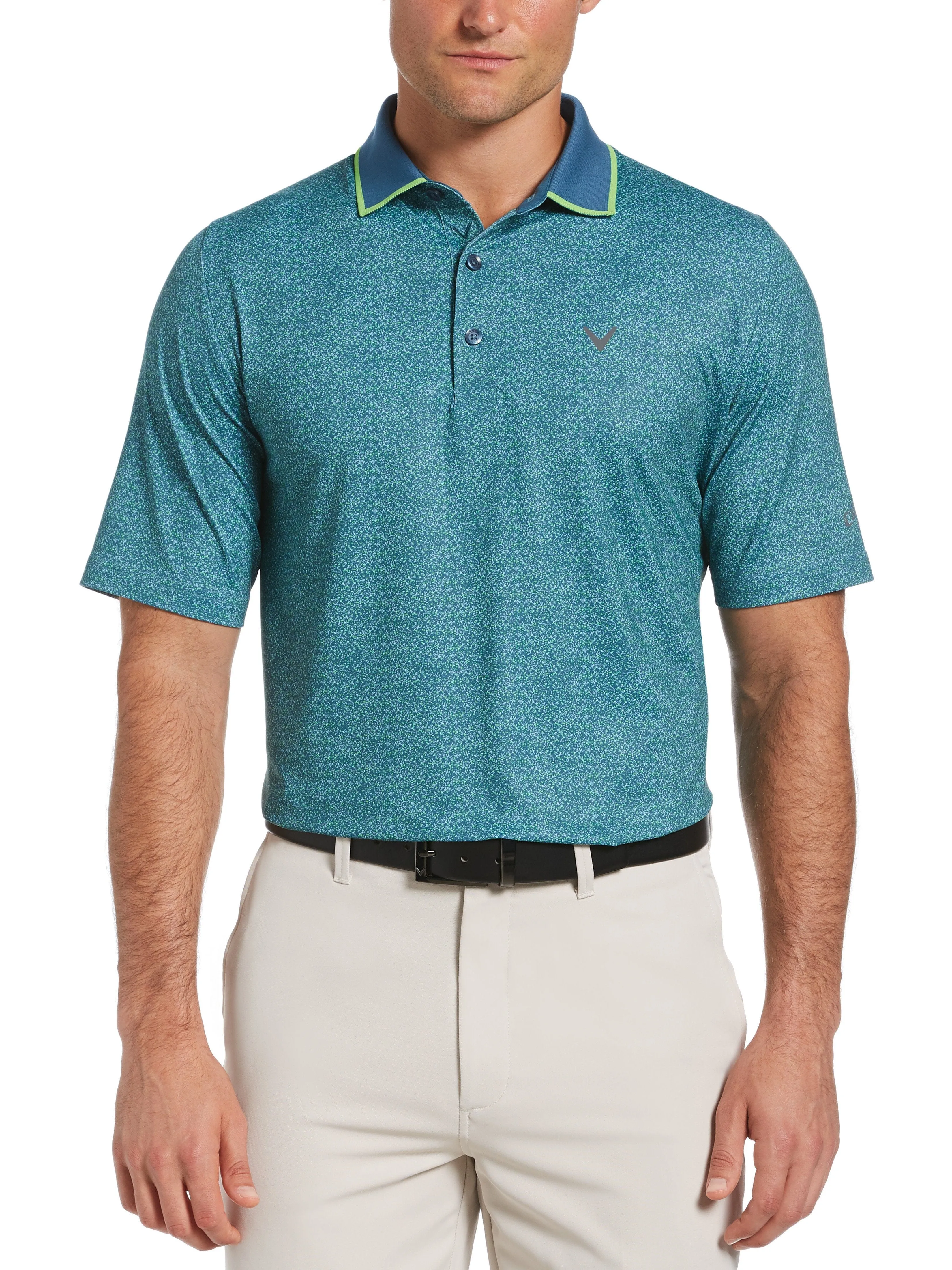 Mens Allover Printed Polo