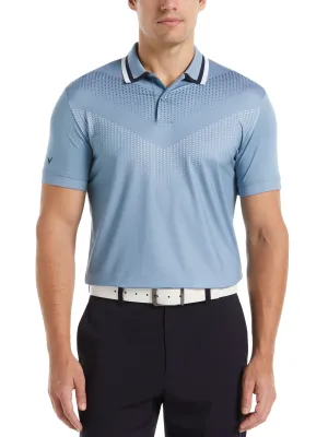 Mens Callaway X Engineered Ombre Chevron Print Polo