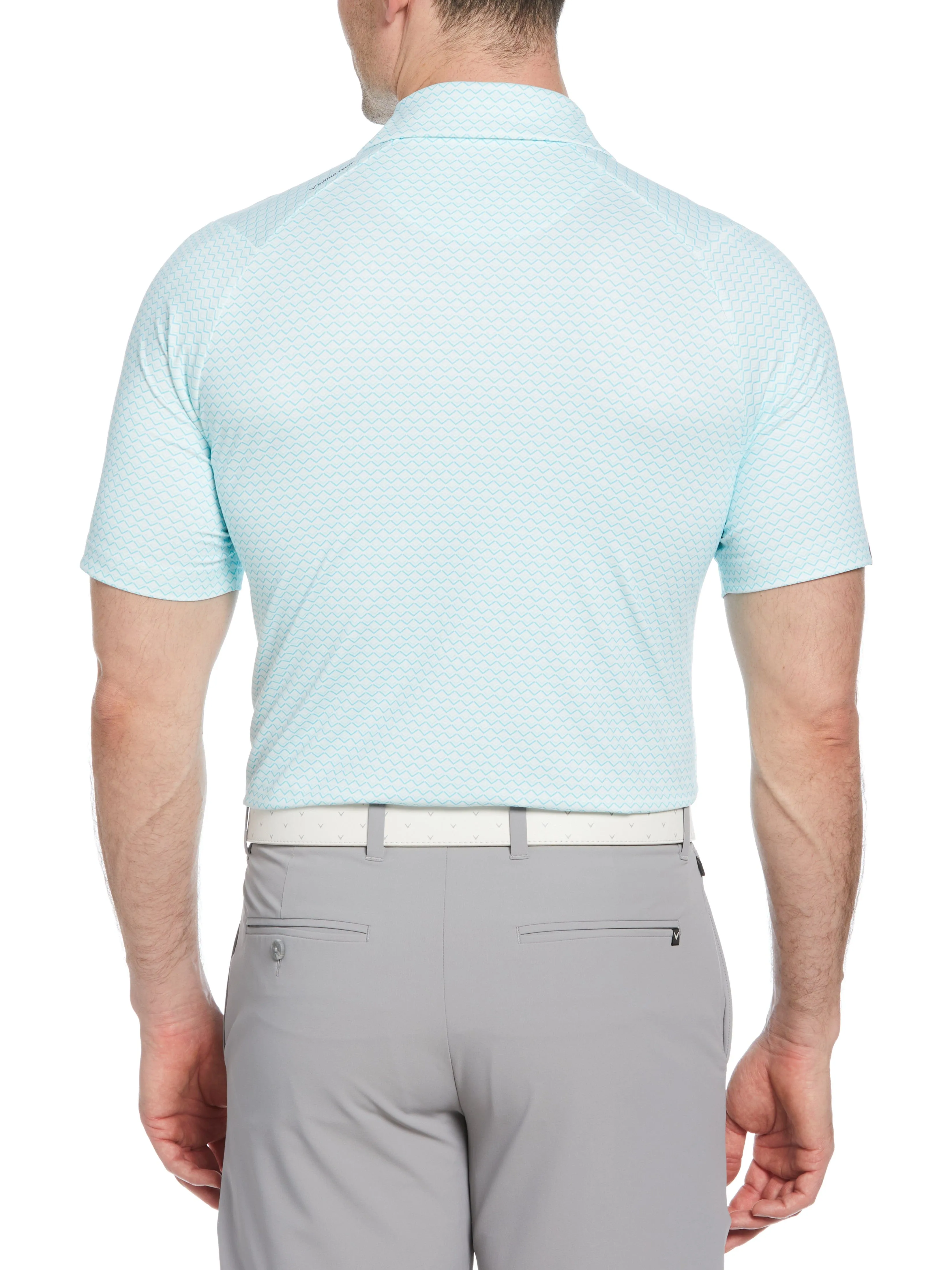 Mens Chevron Printed Polo