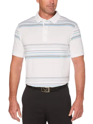 Mens Fine Line Roadmap Stripe Polo