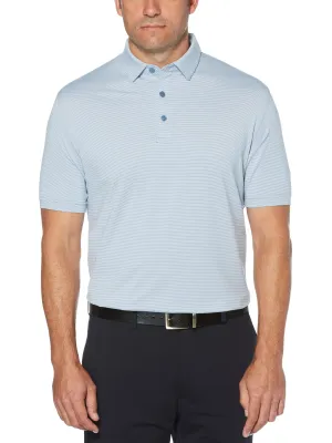 Mens Fine Line Stripe Polo