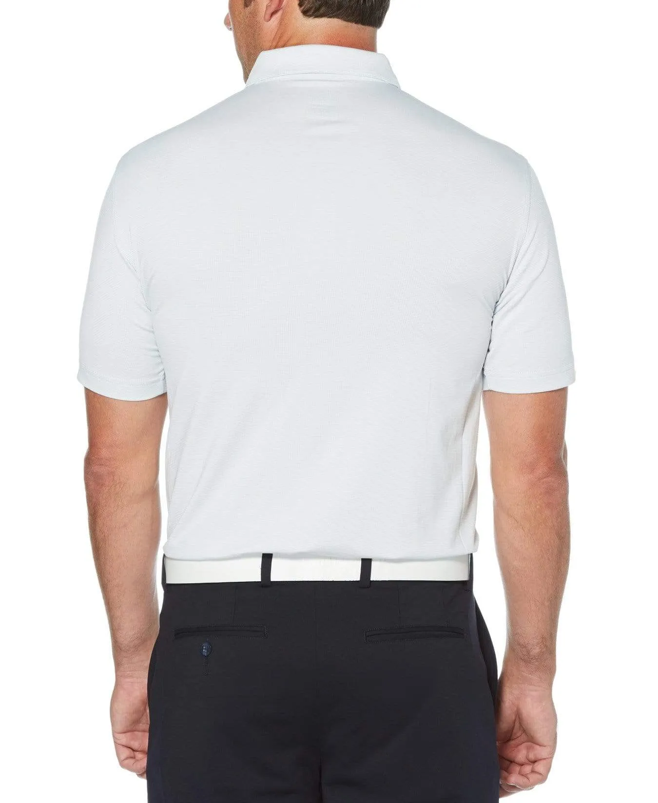 Mens Fine Line Stripe Polo