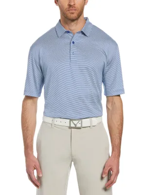 Mens Fine Line Stripe Polo