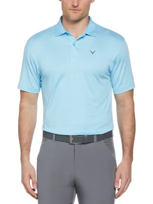 Mens Heather Micro Stripe Golf Polo