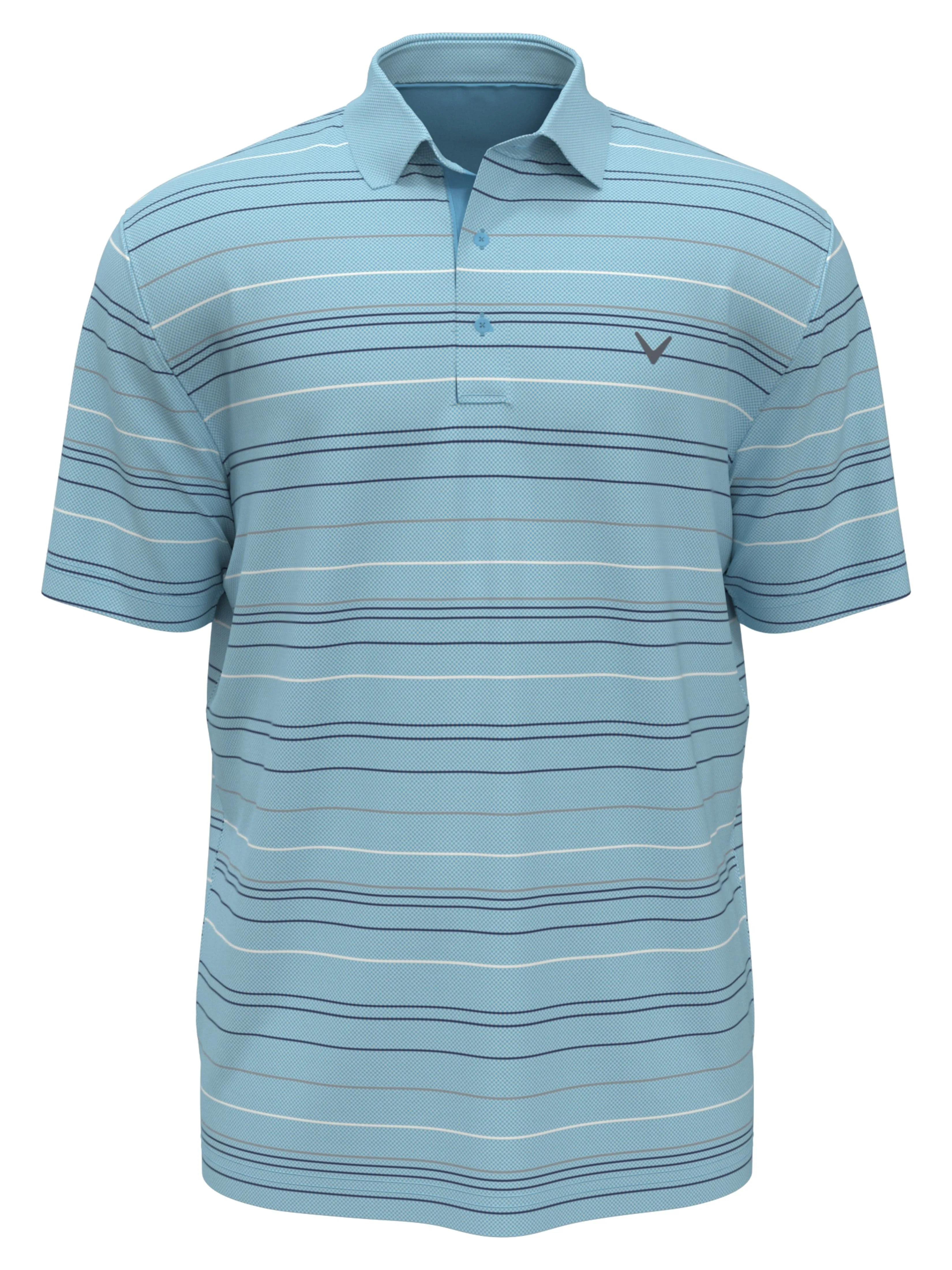 Mens Mosaic Stripe Golf Polo
