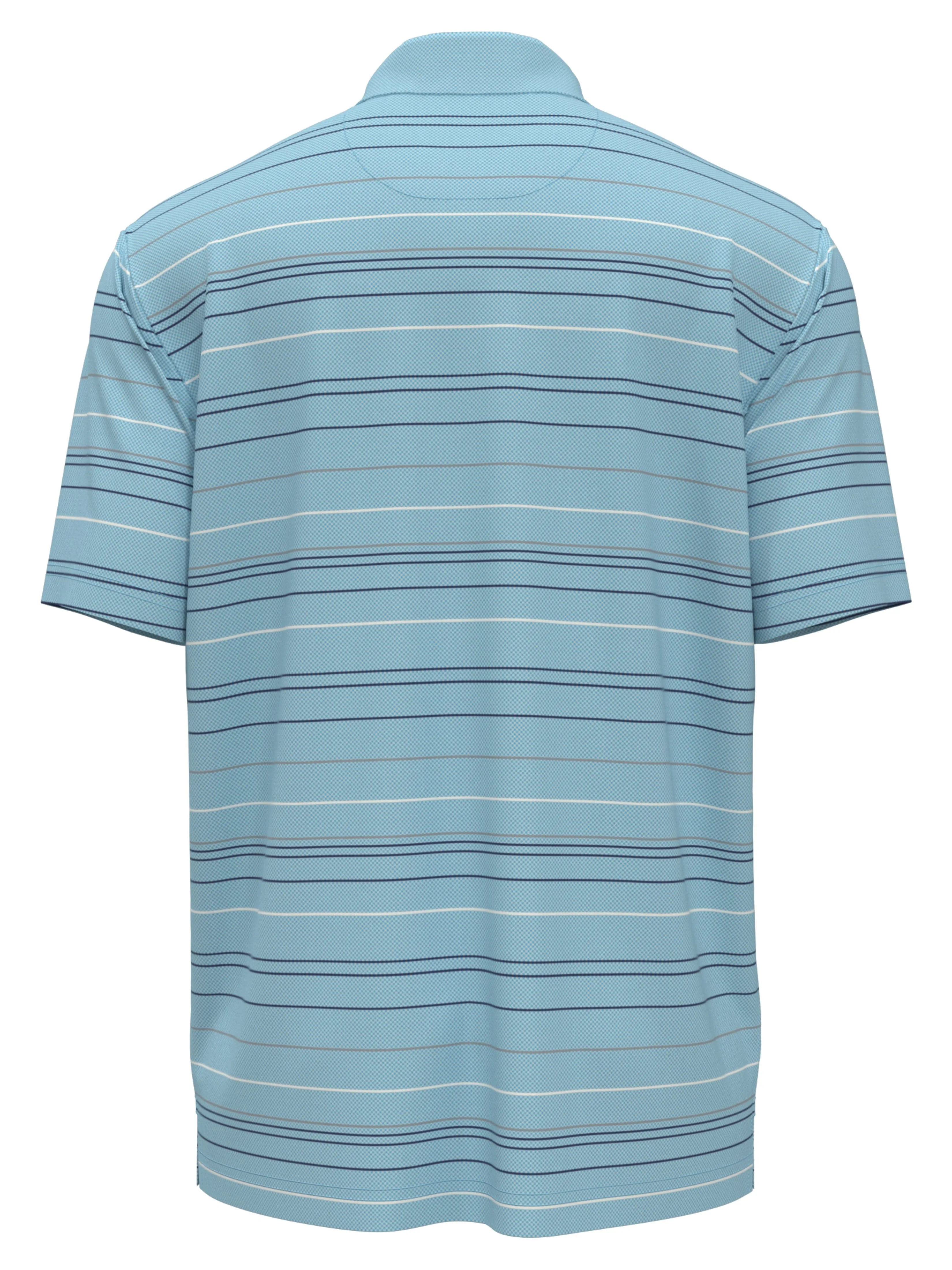 Mens Mosaic Stripe Golf Polo