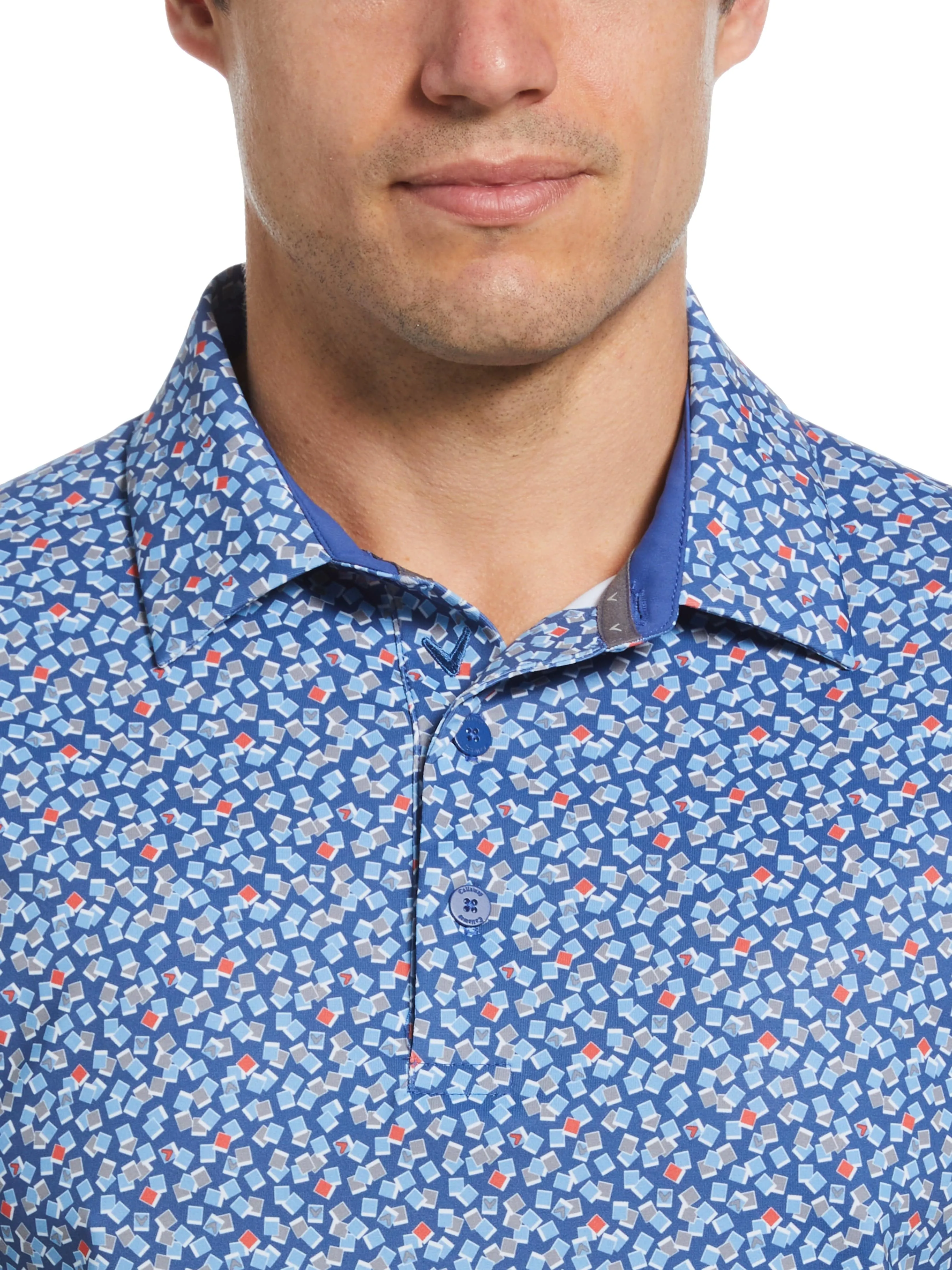 Men's Polaroid Confetti Print Golf Polo