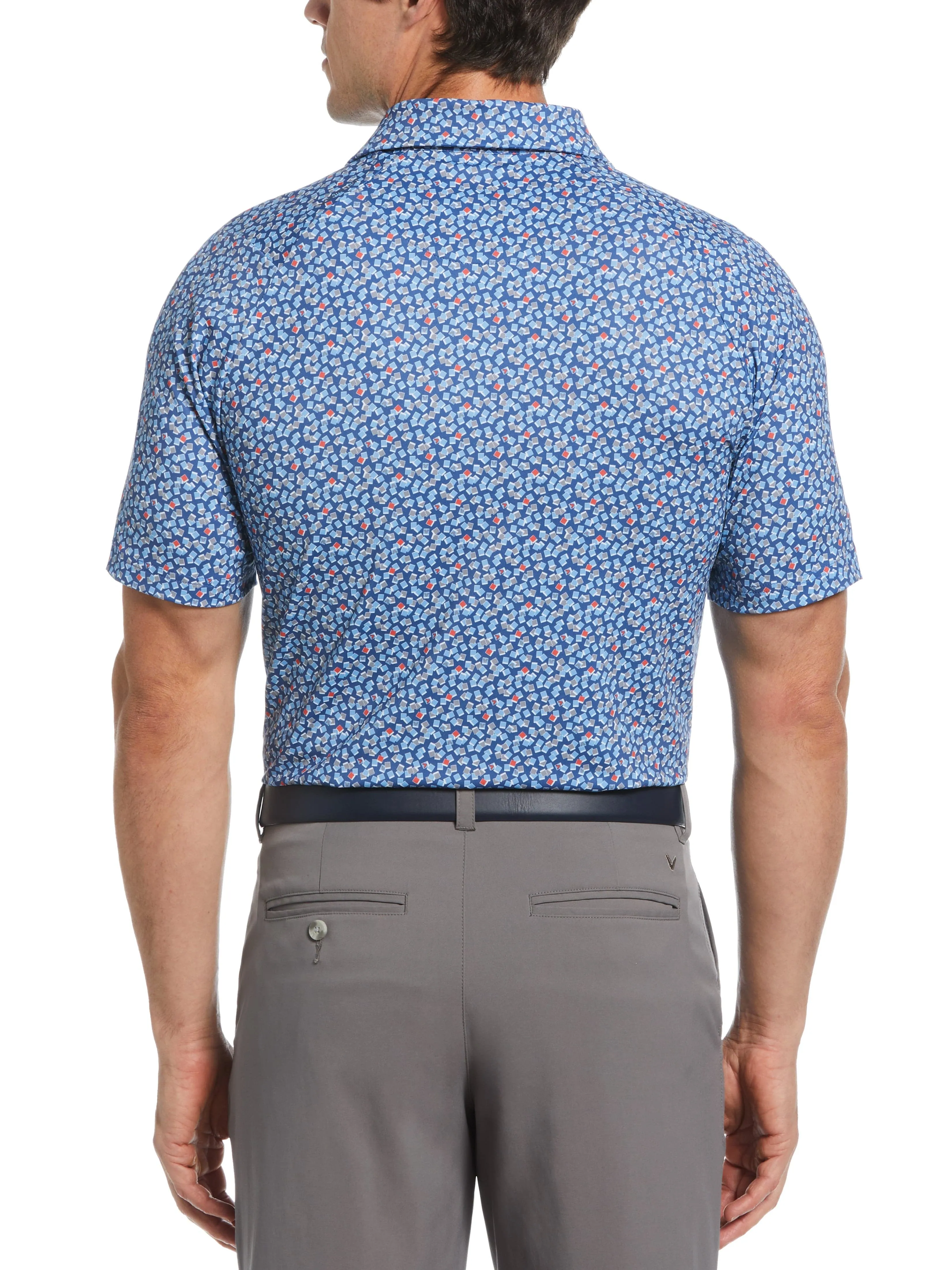 Men's Polaroid Confetti Print Golf Polo