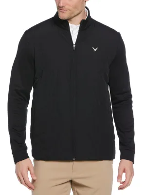 Mens Quilted Puffer Full Zip Golf Jacket