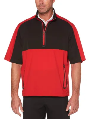 Mens Swing Tech™ 1/2 Sleeve Color Block Windshirt