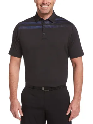 Mens Swing Tech™ Engineered Texture Stripe Polo