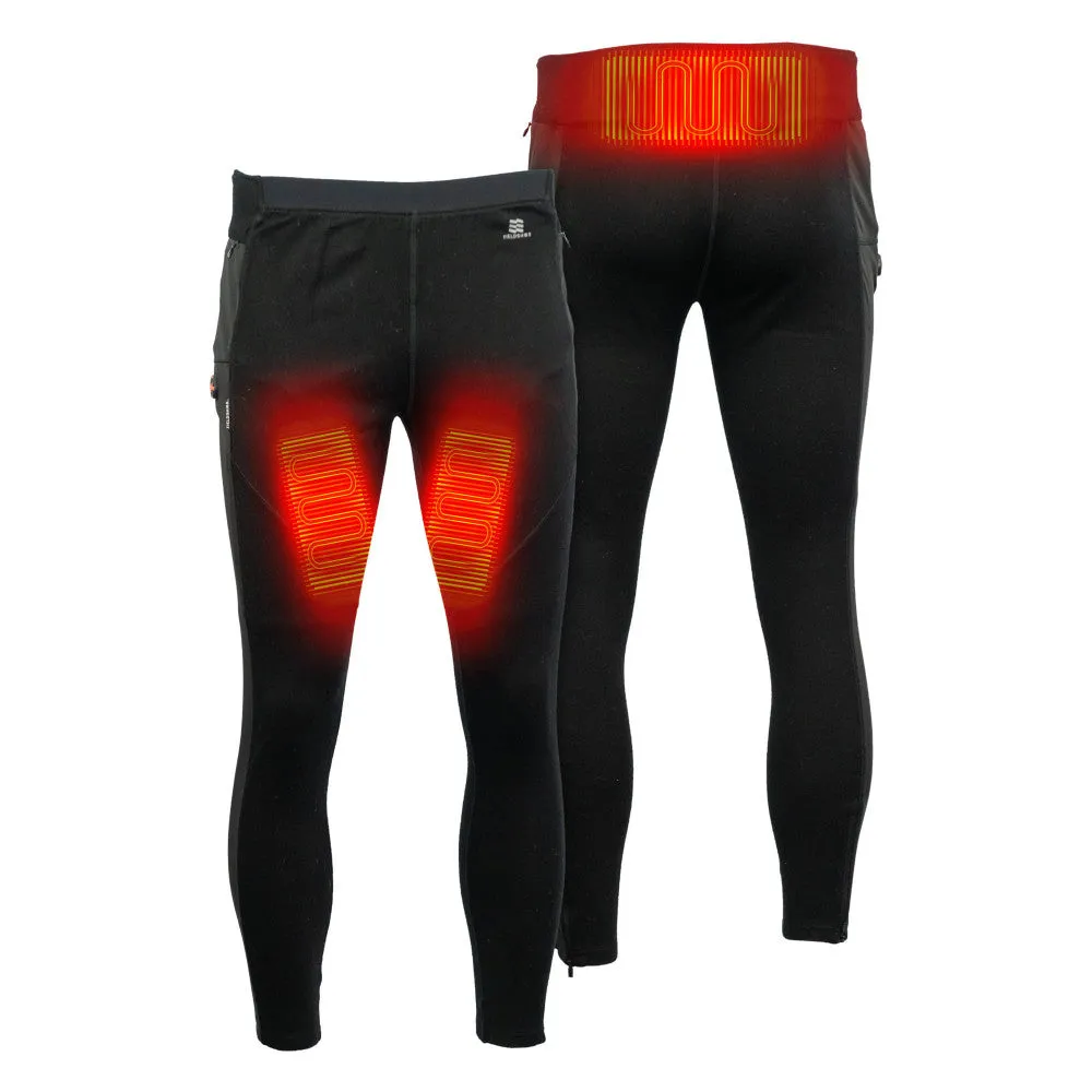 Mobile Warming Mens Merino Heated Base Layer Pants Black
