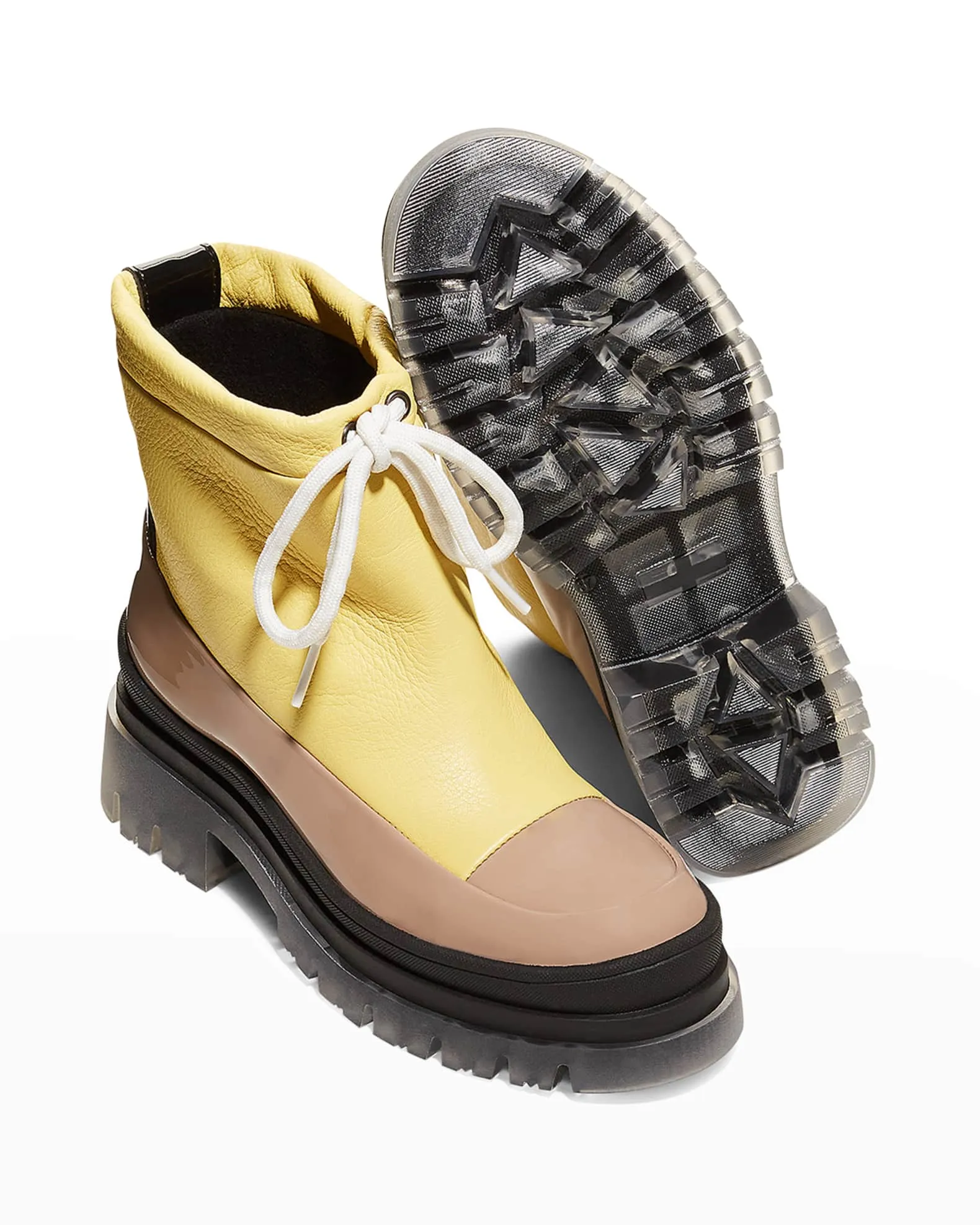 Montelliana 1965 Lucy Leather & Rubber Transparent-Sole Booties