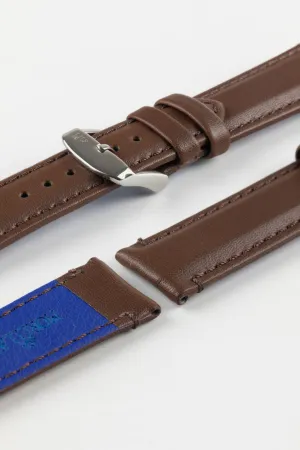 Morellato ROWING Water-Resistant Calfskin Leather Watch Strap in BROWN