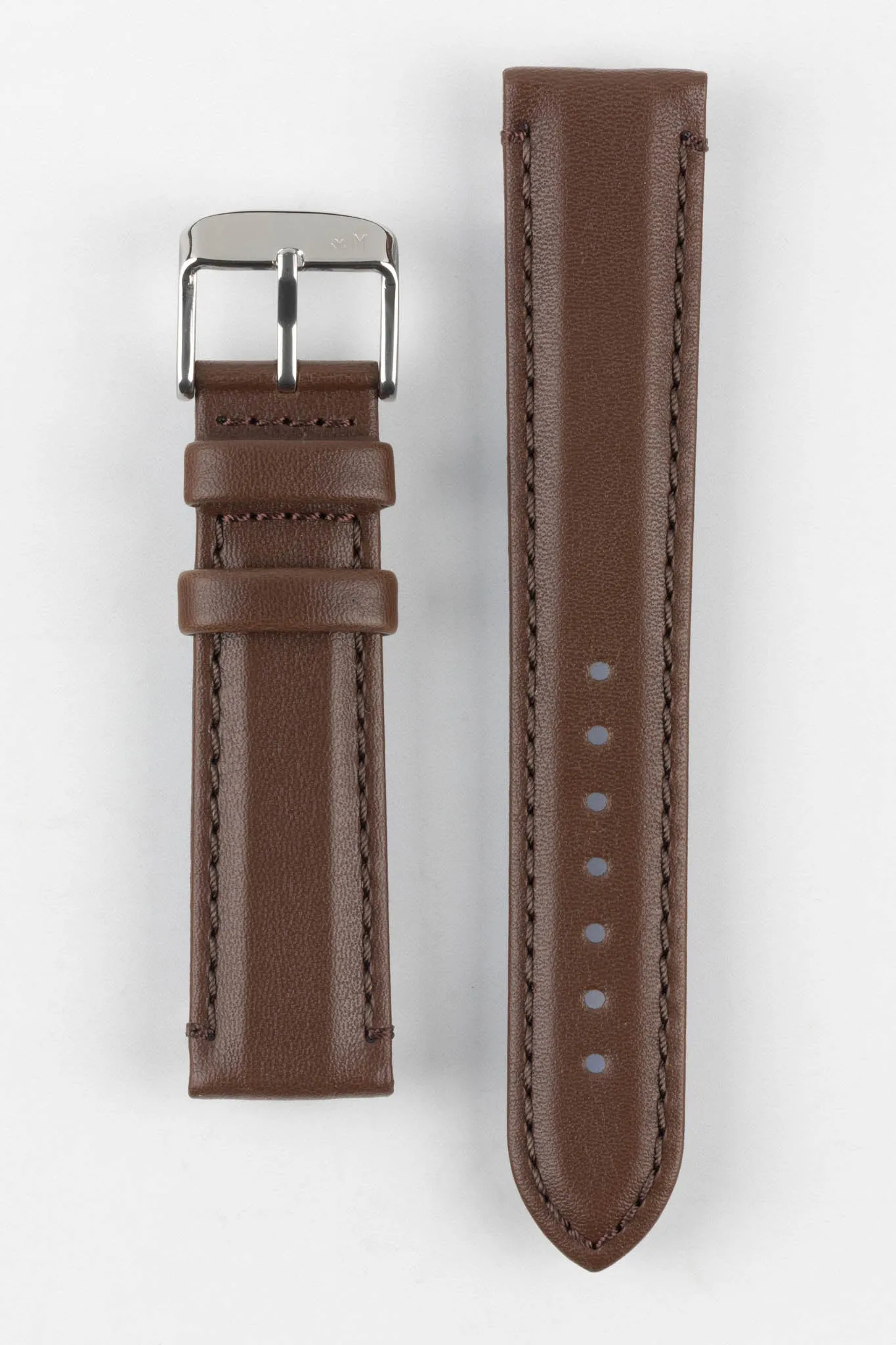 Morellato ROWING Water-Resistant Calfskin Leather Watch Strap in BROWN