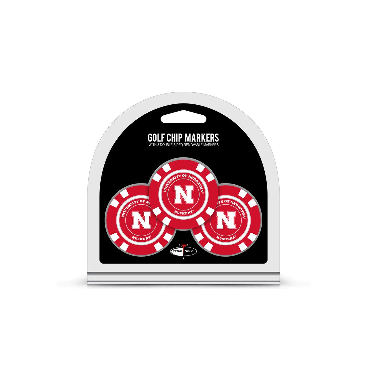 Nebraska Cornhuskers Golf Chip with Marker 3 Pack