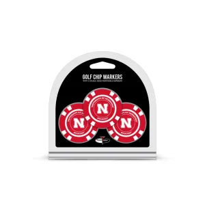 Nebraska Cornhuskers Golf Chip with Marker 3 Pack
