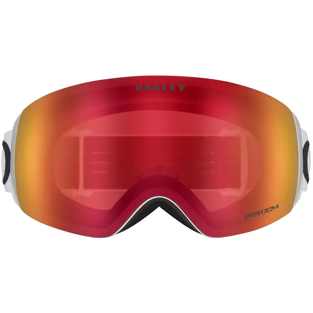 Oakley Flight Deck M Snow Goggles Matte White Prizm Torch Iridium
