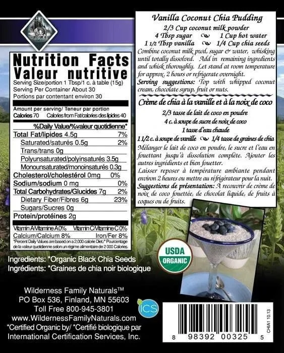 Organic Chia Seeds | Whole Black Chia Seeds