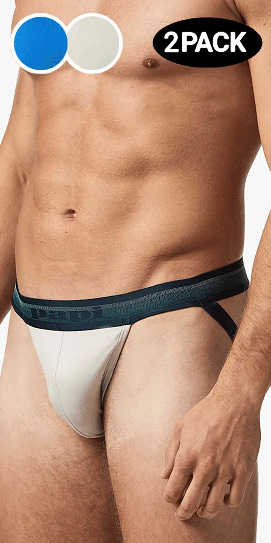 Papi Umpa108 2pk Microflex Performance Jockstrap Blue-gray