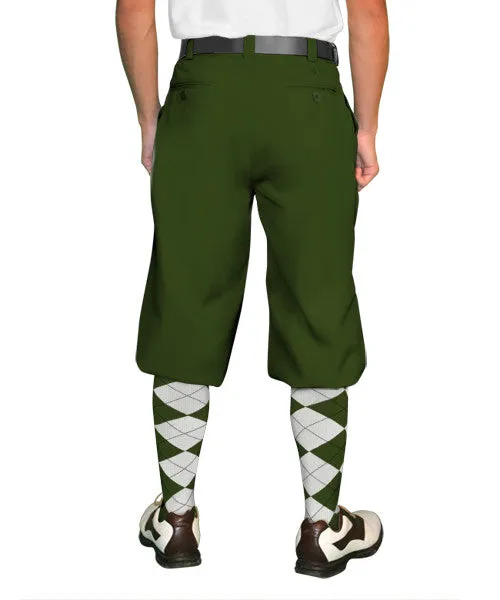 'Par 3' Men’S Plus Fours Golf Knickers | Olive