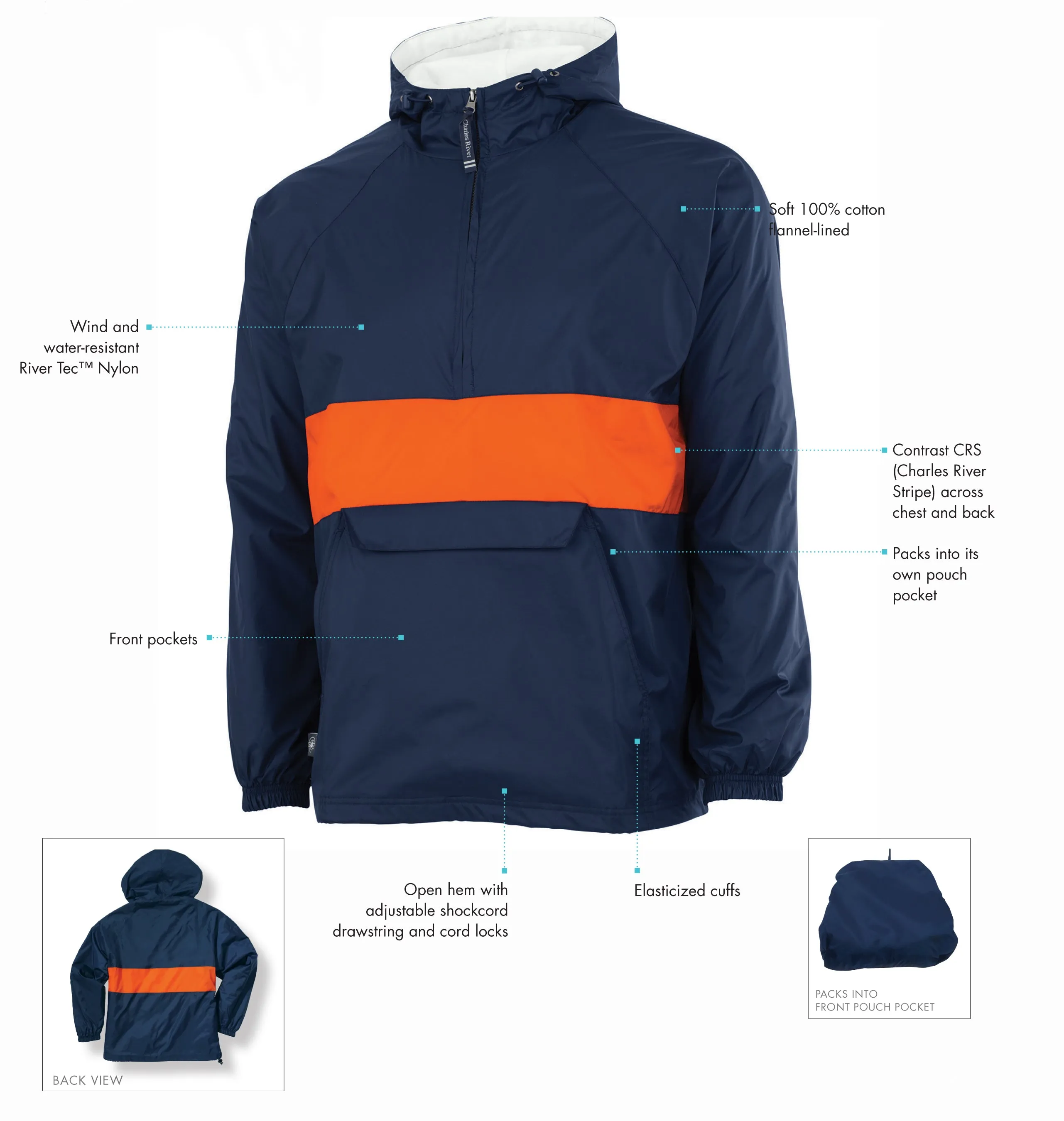 Phi Alpha Delta Rugby Striped Lined Windbreaker