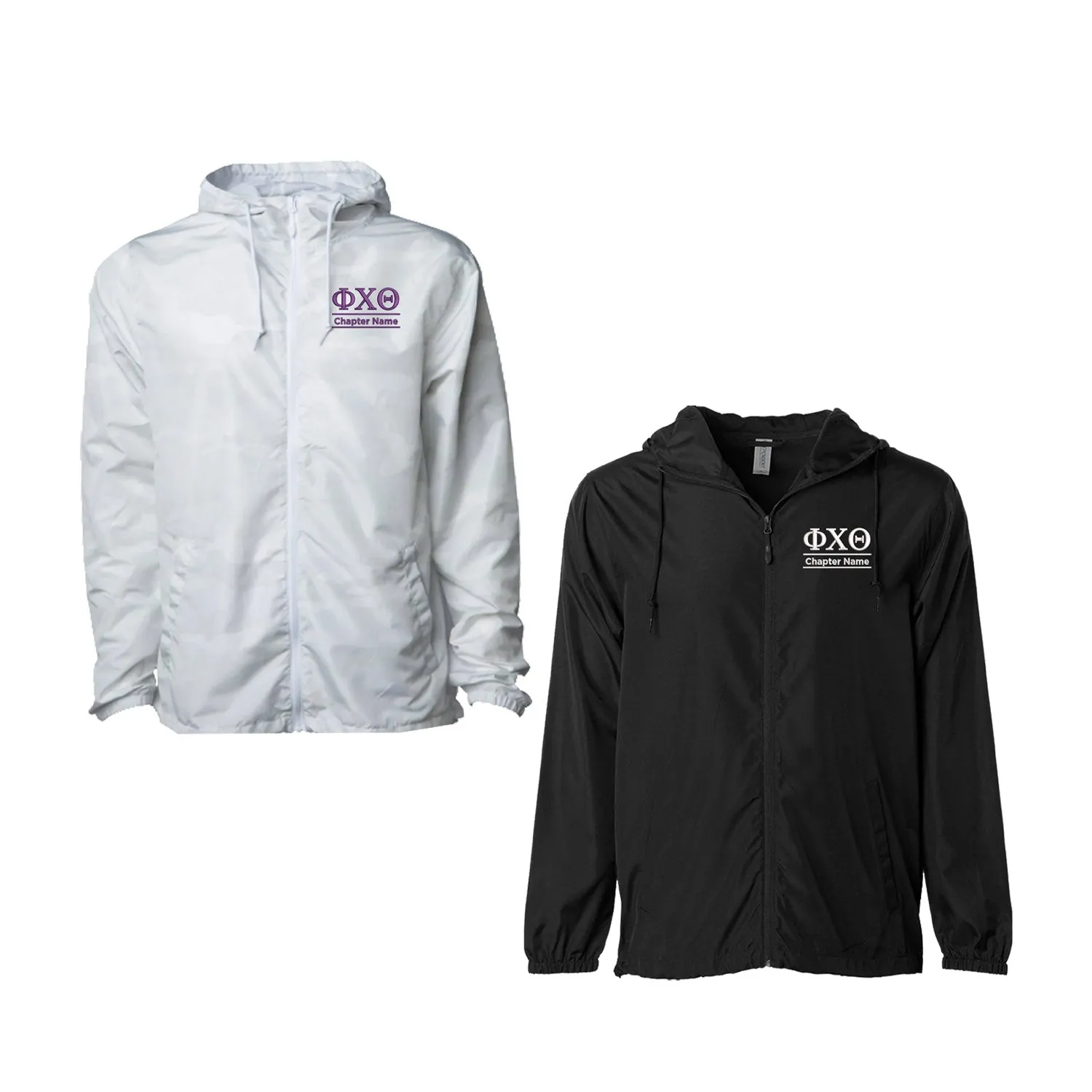 Phi Chi Theta Windbreaker Jacket - Chapter Name