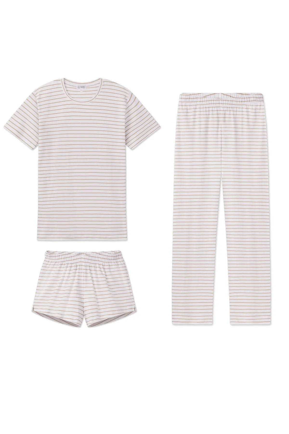 Pima Crew Bundle in Sandstone Rowing Stripe