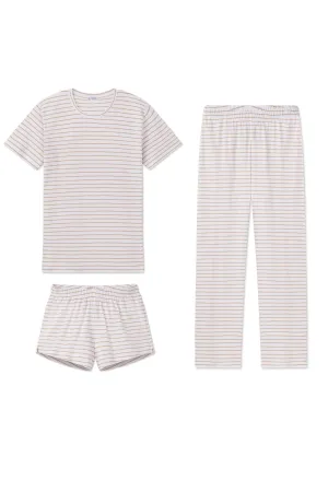 Pima Crew Bundle in Sandstone Rowing Stripe