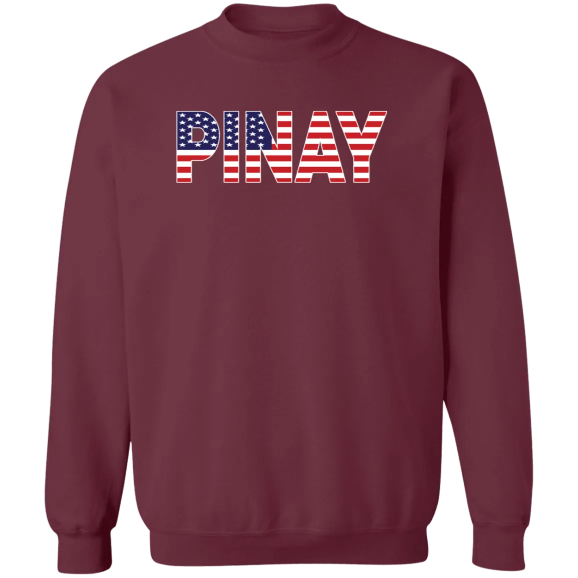 Pinay with US Flag Embedded Unisex Crewneck Pullover Sweatshirt