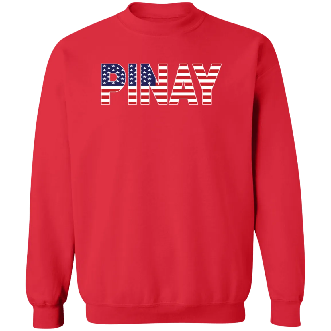 Pinay with US Flag Embedded Unisex Crewneck Pullover Sweatshirt
